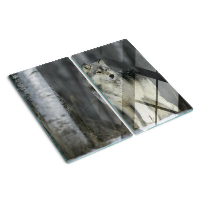 Tábua para cozinha Um lobo em um cenário de floresta