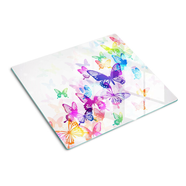 Tábua para cozinha Um motivo de borboletas coloridas voando para longe