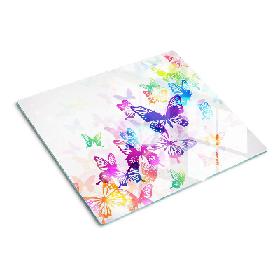 Tábua para cozinha Um motivo de borboletas coloridas voando para longe