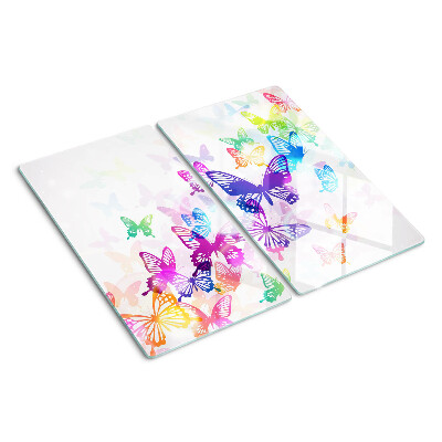 Tábua para cozinha Um motivo de borboletas coloridas voando para longe