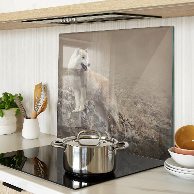 Tábua para corte Lobo em uma montanha rochosa