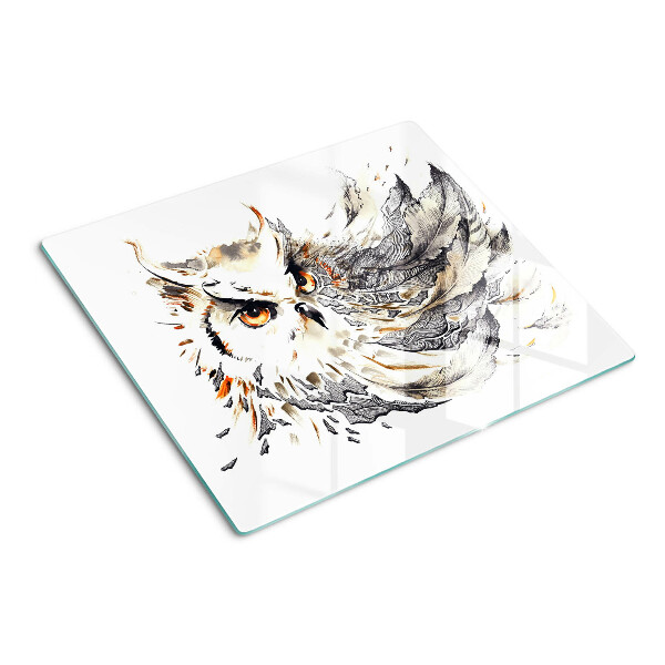 Tábua para cozinha Coruja com penas