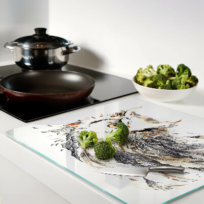 Tábua para cozinha Coruja com penas