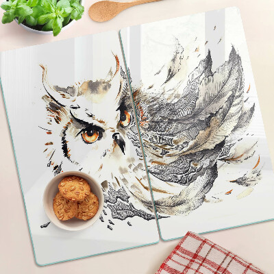 Tábua para cozinha Coruja com penas