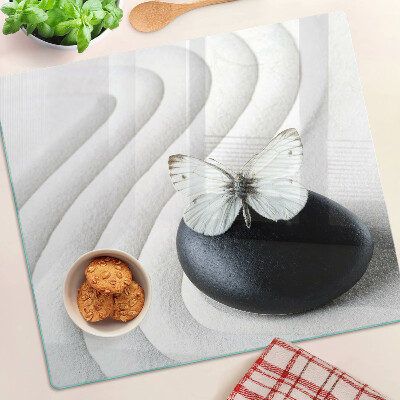 Tábua para corte Motivo de borboleta em pedra