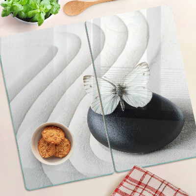 Tábua para corte Motivo de borboleta em pedra