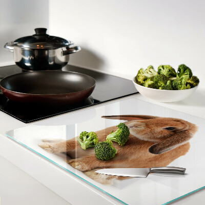 Tábua para cozinha Coelho em fundo branco