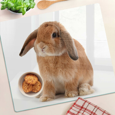Tábua para cozinha Coelho em fundo branco