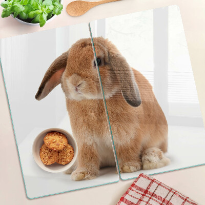 Tábua para cozinha Coelho em fundo branco