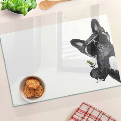 Tábua para corte Cachorro de óculos escuros