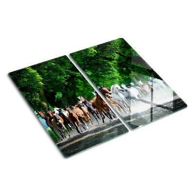 Tábua para corte Cavalos galopando na natureza