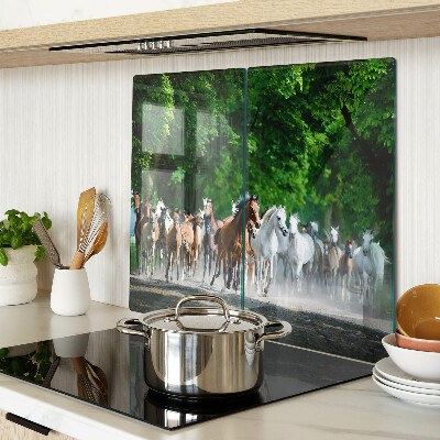 Tábua para corte Cavalos galopando na natureza