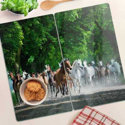 Tábua para corte Cavalos galopando na natureza