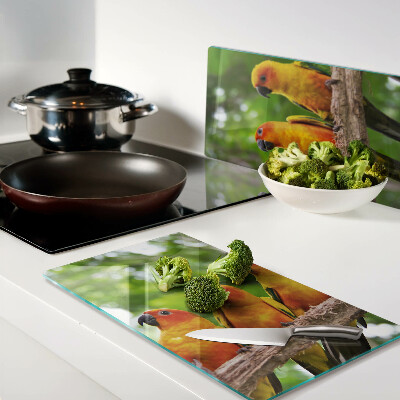 Tábua para cozinha Papagaios em um galho