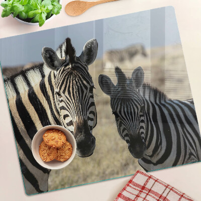 Tábua para cozinha Zebras em seu habitat natural