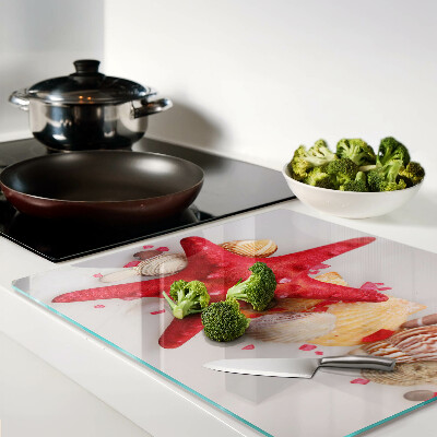 Tábua para corte Conchas e estrelas do mar