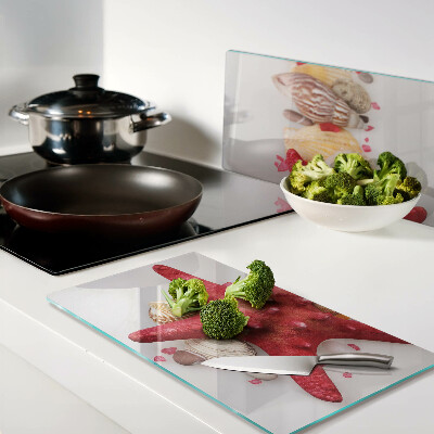 Tábua para corte Conchas e estrelas do mar