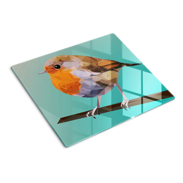 Tábua para cozinha Pássaro de baixo polígono