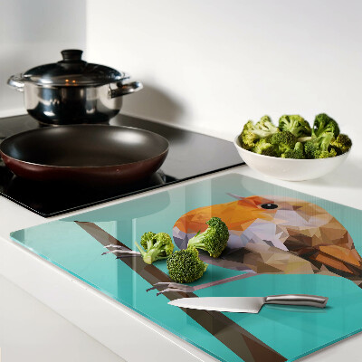 Tábua para cozinha Pássaro de baixo polígono