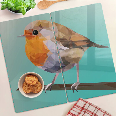 Tábua para cozinha Pássaro de baixo polígono
