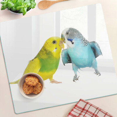 Tábua para corte Papagaios amarelos e azuis