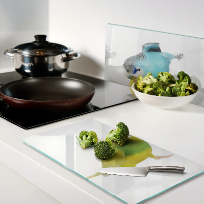 Tábua para corte Papagaios amarelos e azuis