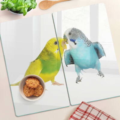 Tábua para corte Papagaios amarelos e azuis