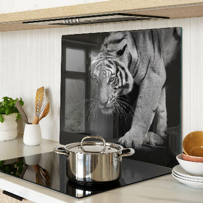 Tábua para cozinha Tigre em preto e branco