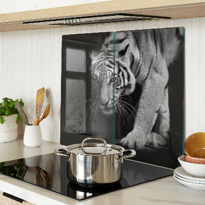 Tábua para cozinha Tigre em preto e branco