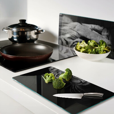 Tábua para cozinha Tigre em preto e branco