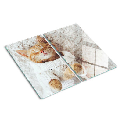 Tábua para corte Gatinho fofo com um suéter