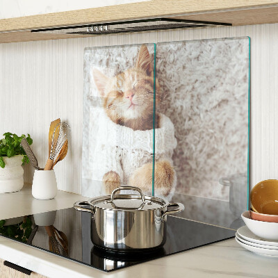 Tábua para corte Gatinho fofo com um suéter