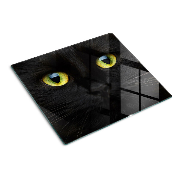 Tábua para cozinha Gato preto com olhos verdes