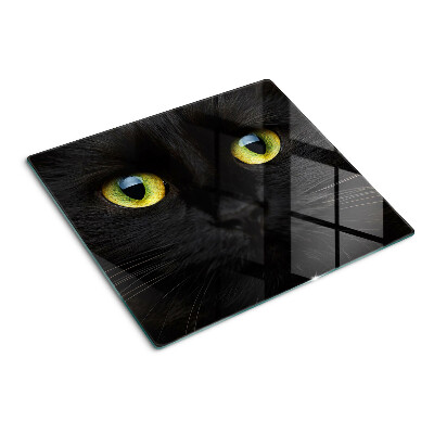 Tábua para cozinha Gato preto com olhos verdes