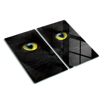 Tábua para cozinha Gato preto com olhos verdes