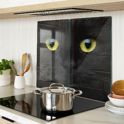 Tábua para cozinha Gato preto com olhos verdes