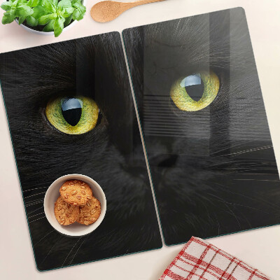 Tábua para cozinha Gato preto com olhos verdes