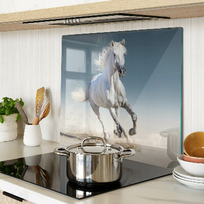 Tábua para cozinha Cavalo branco em movimento