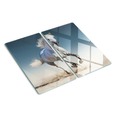 Tábua para cozinha Cavalo branco em movimento