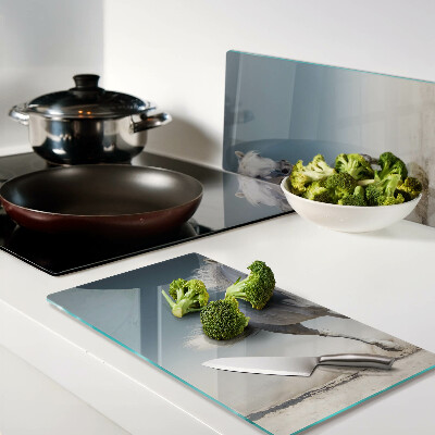 Tábua para cozinha Cavalo branco em movimento