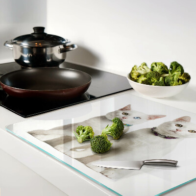 Tábua para cozinha Gatos brancos com olhos de cores diferentes