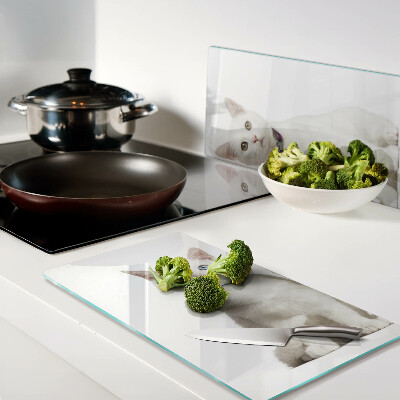 Tábua para cozinha Gatos brancos com olhos de cores diferentes