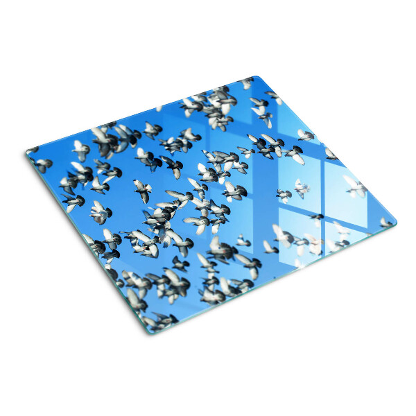 Tábua para cozinha Pombos voando no céu