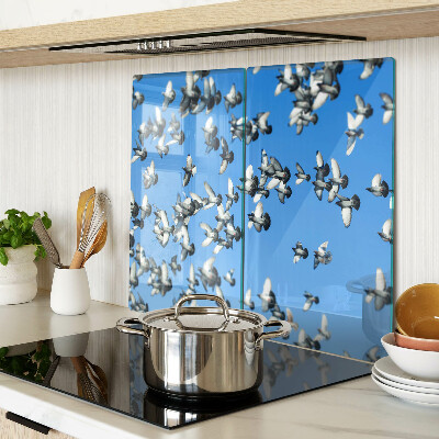 Tábua para cozinha Pombos voando no céu