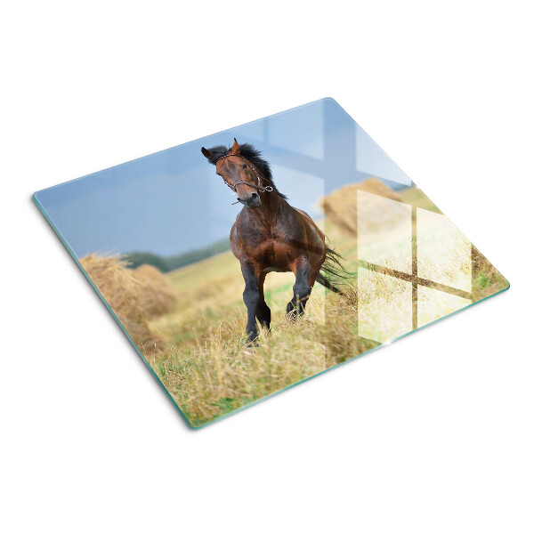 Tábua para cozinha Um cavalo no prado