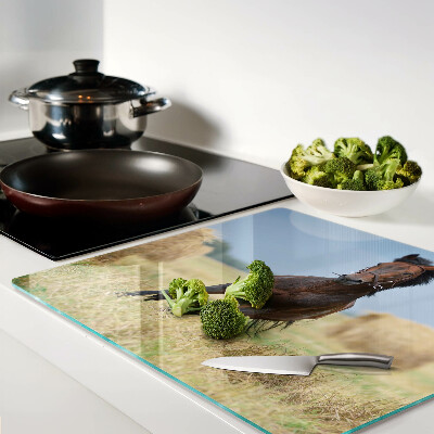 Tábua para cozinha Um cavalo no prado