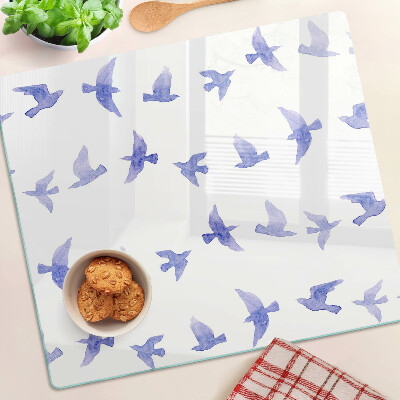 Tábua para cozinha Pássaros em tons de azul