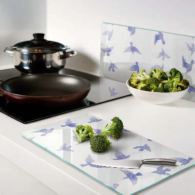 Tábua para cozinha Pássaros em tons de azul