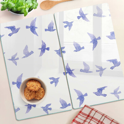 Tábua para cozinha Pássaros em tons de azul