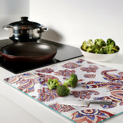 Tábua para corte Motivo Paisley com flores